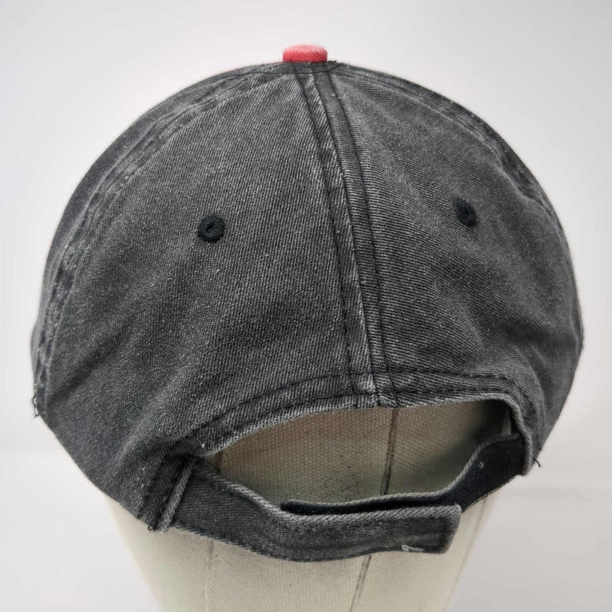 Lucky 7 Baseball Cap Red Black One Size New Orleans French Quarter Strapback Hat