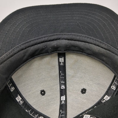 New Era X Games Snapback Black One Size Hat 9FIFTY Flat Brim Embroidered Globe