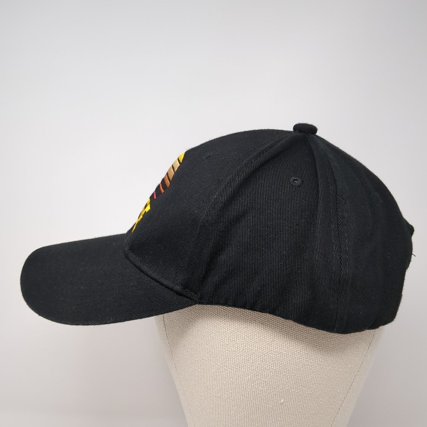 Rise Slideback Hat Black One Size Adjustable Embroidered Outdoor 6 Panel