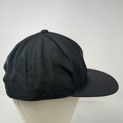Mitchell & Ness Chicago Bulls NBA Black Snapback Hat One Size Flat Brim Logo