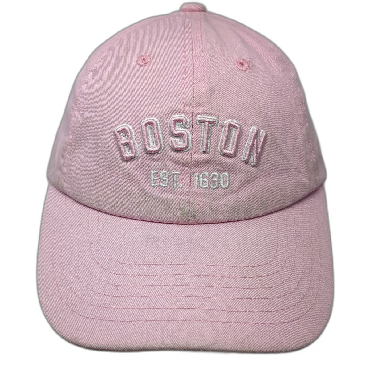 Ellidan Boston Est 1630 Pink One Size Baseball Cap Slideback Embroidered Hat