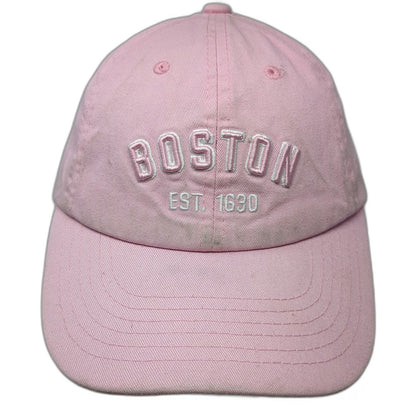 Ellidan Boston Est 1630 Pink One Size Baseball Cap Slideback Embroidered Hat