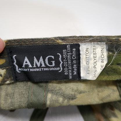 AMG Baseball Cap Hat Green Brown One Size Tire Factory American Flag Camo Leaf