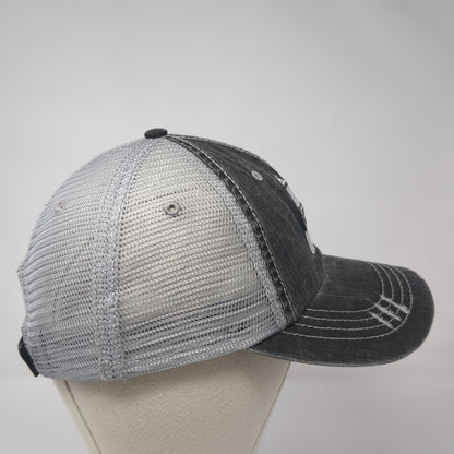 A Little Hippie A Little Hood Strapback Trucker Hat Gray One Size Mesh Back