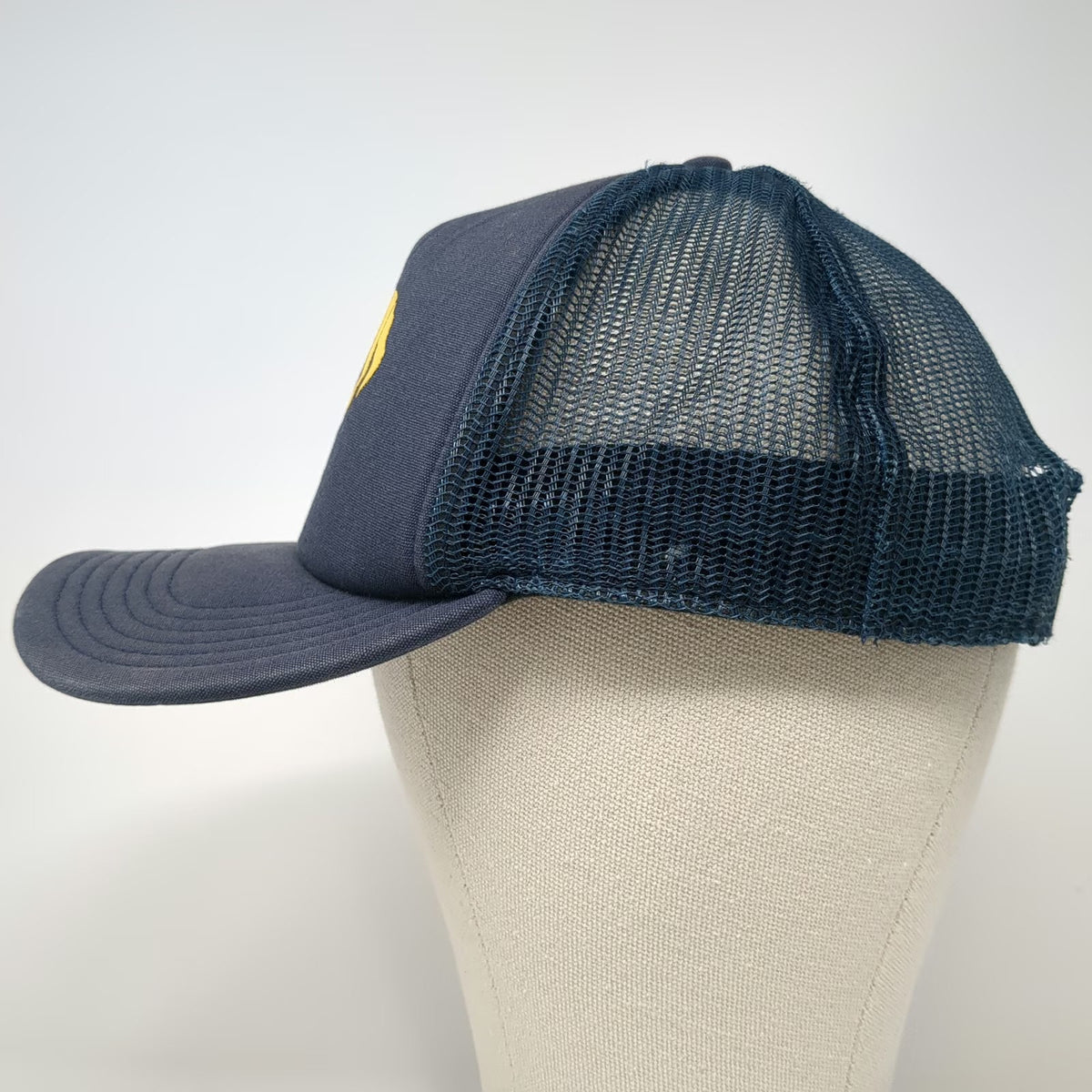 RVCA Blue Trucker Hat One Size Mesh Snapback Stylized Bronco Horse Graphic
