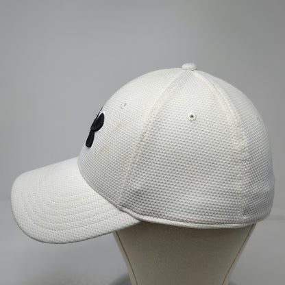 Under Armour Baseball Cap White XL Fitted Logo Polyester Mesh Breathable Hat