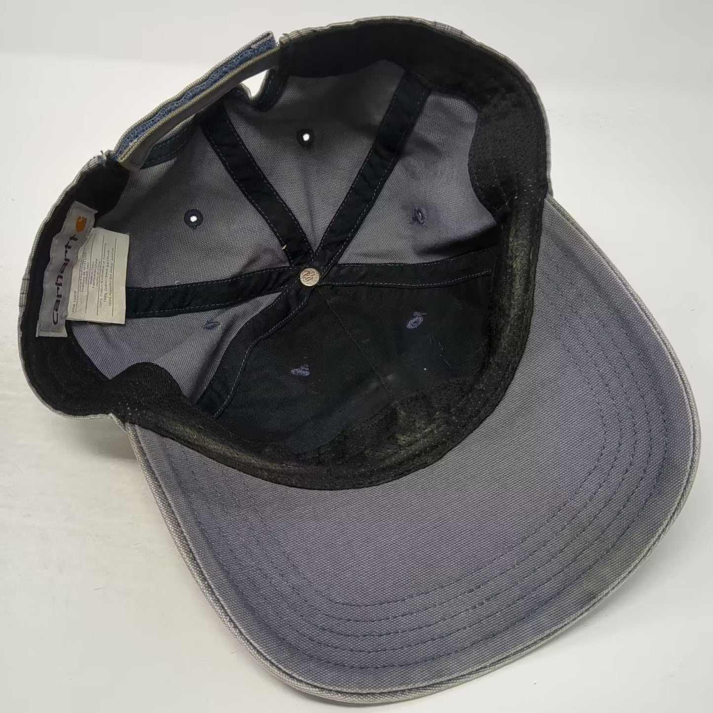 Carhartt Gray Brown Baseball Cap One Size Adjustable Strapback Logo Patch Hat