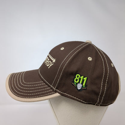 WBI Energy Strapback Hat Brown OSFM Adjustable Embroidered 6 Panel