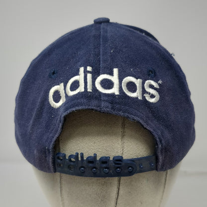 adidas Snapback Blue Trefoil Logo Cotton Embroidered Athletic Hat Vintage