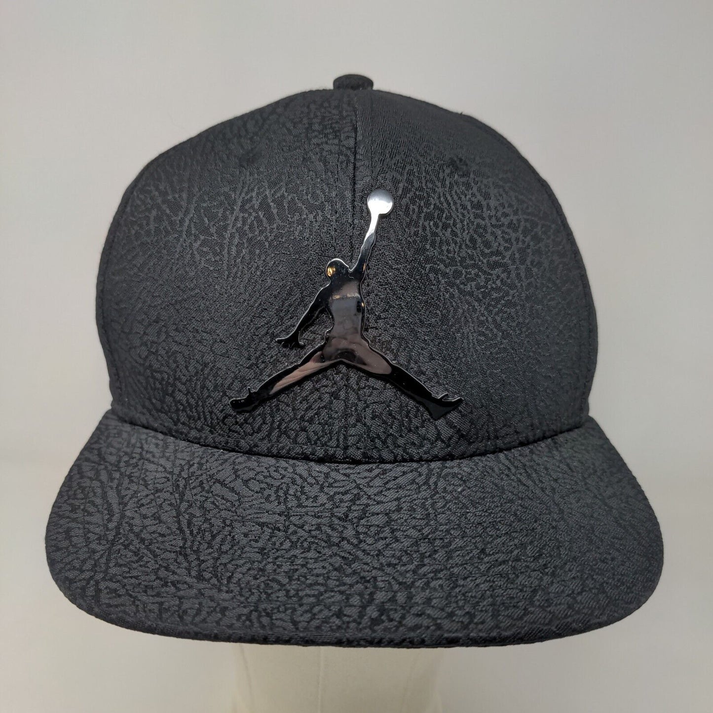 Nike Air Jordan Boy's Snapback Hat Black Big 3D Logo 100% Polyester