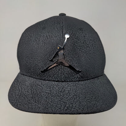 Nike Air Jordan Boy's Snapback Hat Black Big 3D Logo 100% Polyester