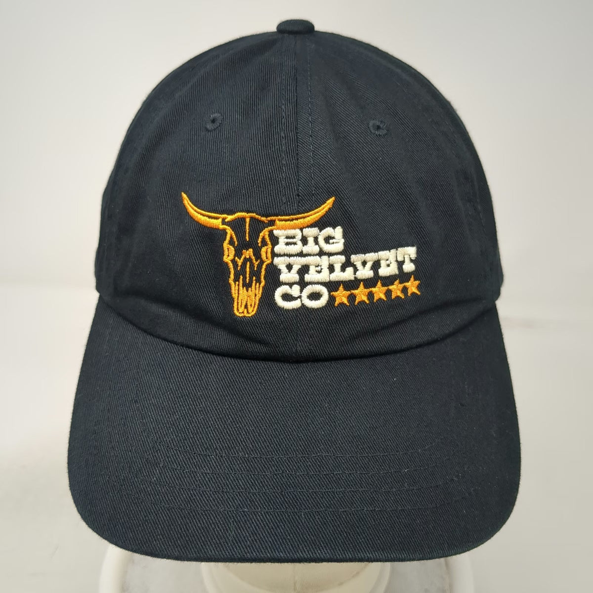 The Classics Baseball Cap Black OSFM Paul Cauthen Big Velvet Co Hat Steer Skull