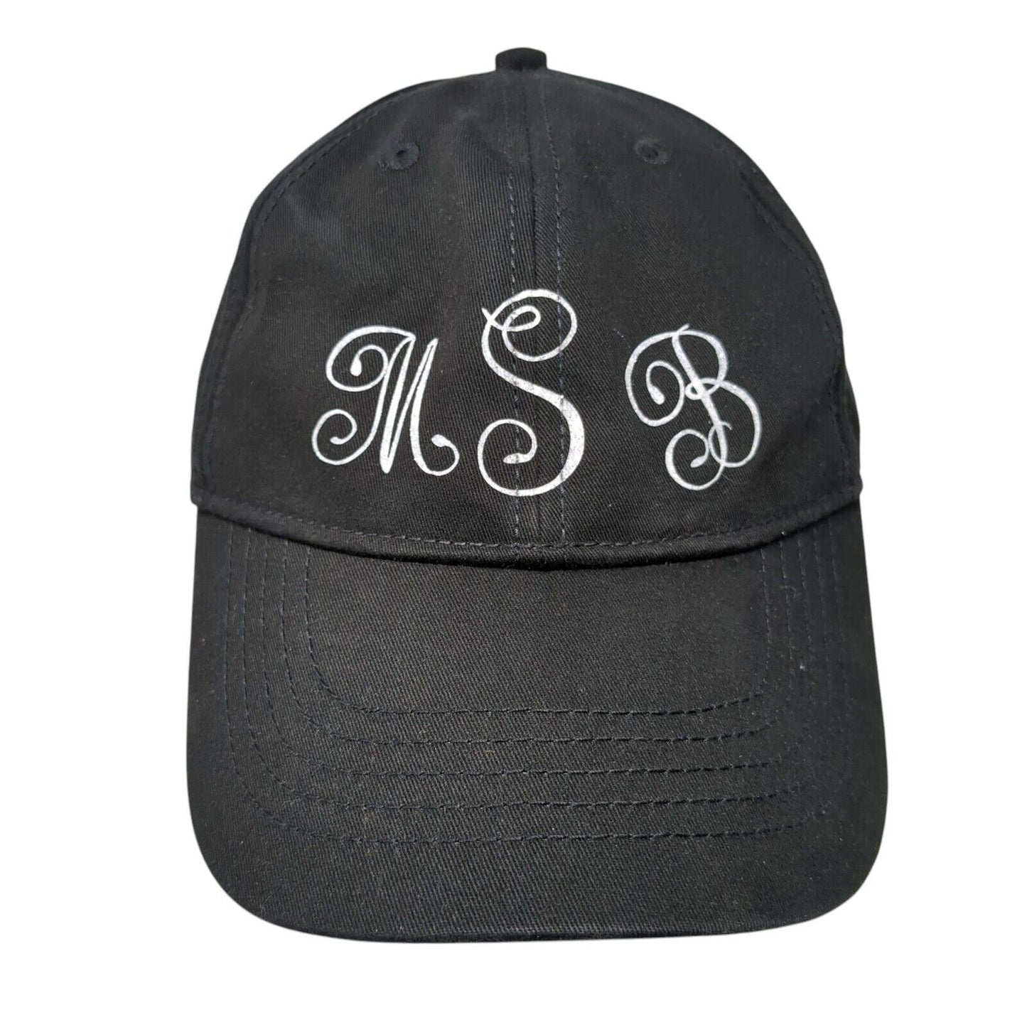 MSB Slideback Hat Black One Size Adjustable 6 Panel Vent Holes Outdoor