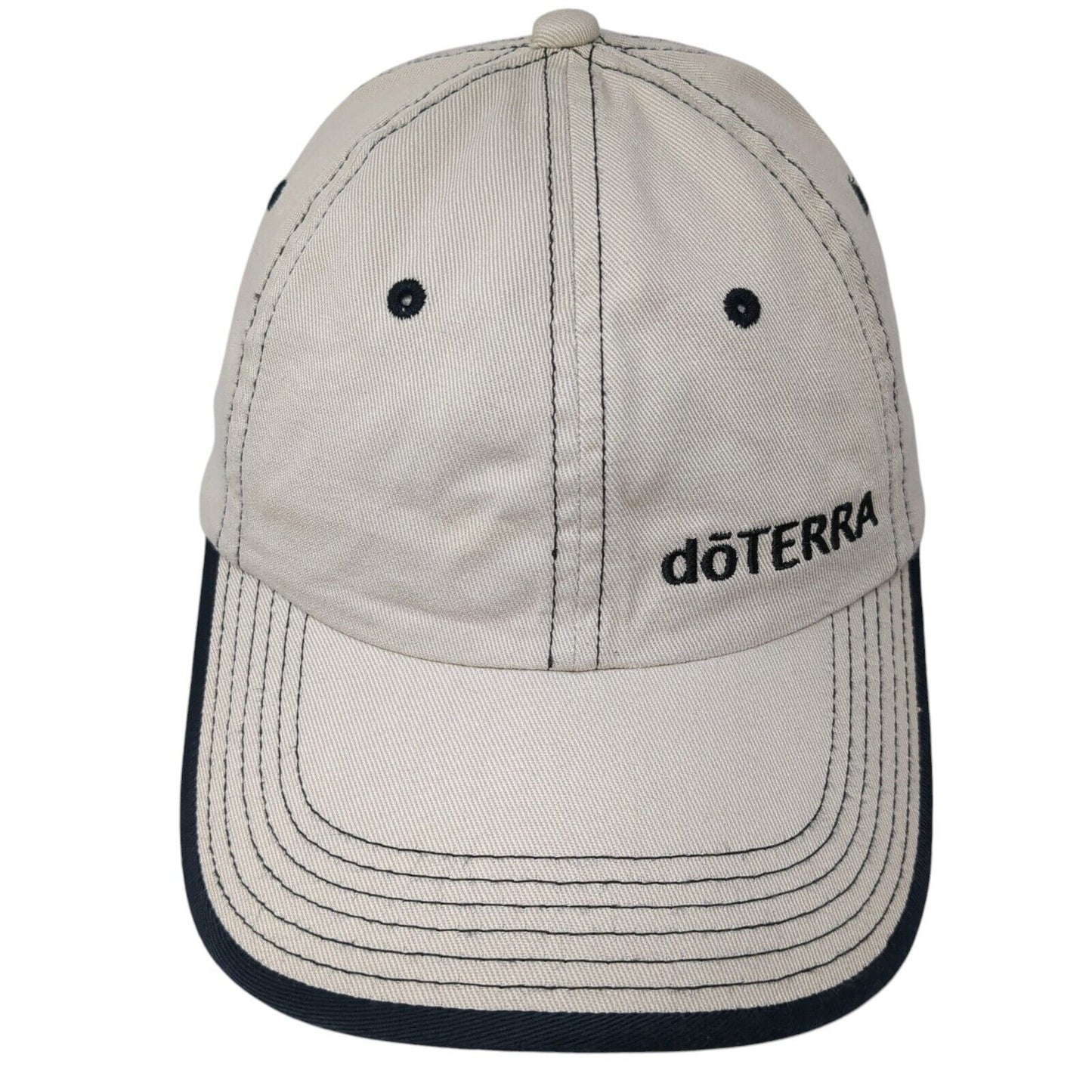doTerra Strapback Hat Tan One Size Adjustable Embroidered Port Authority Cotton