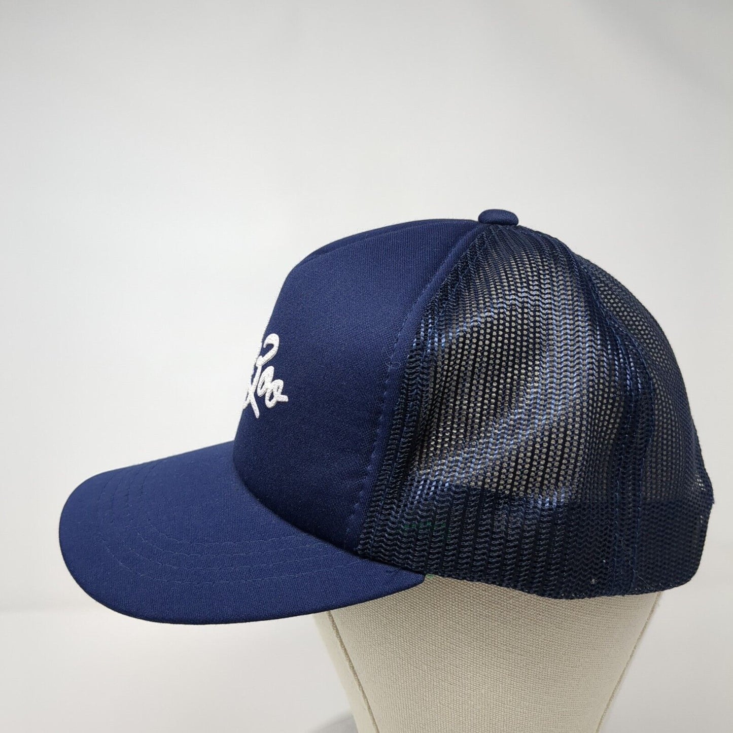 Hogle Zoo Snapback Mesh Back Trucker Hat Blue OSFA Adjustable Triangle
