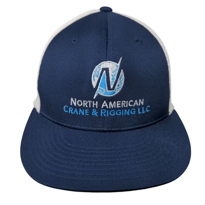 North American Crane & Rigging LLC Fitted Trucker Hat Blue S/M Flexfit Yupoong