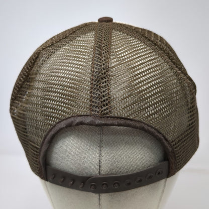 I/D/E/A inc. Lynlite Trailer Co. Brown White Trucker Hat Snapback Mesh Vintage