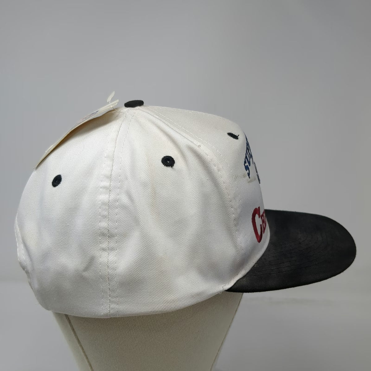 Denver Broncos NFL Logo 7 Snapback Hat White Super Bowl XXXII Vintage W/Tags