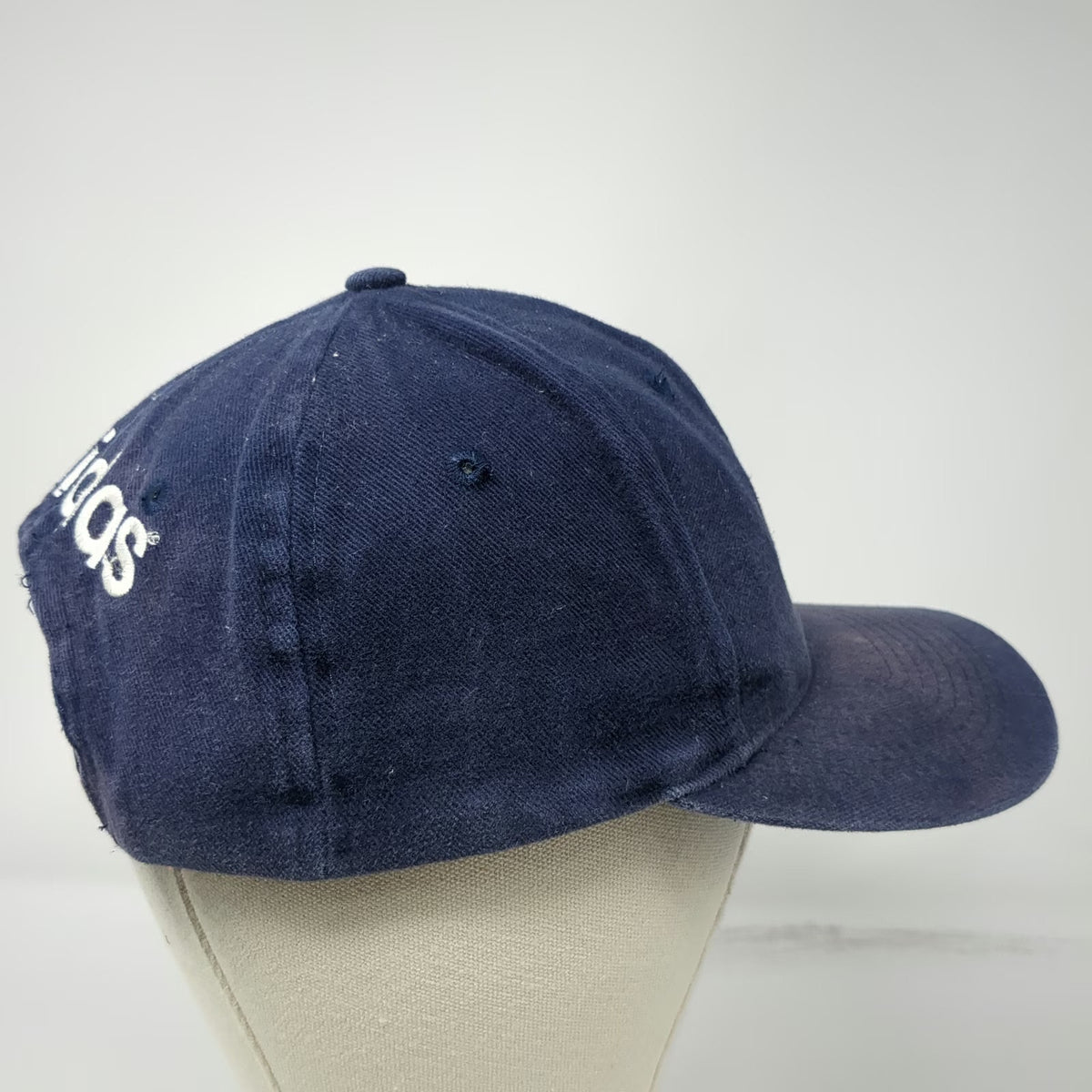 adidas Snapback Blue Trefoil Logo Cotton Embroidered Athletic Hat Vintage