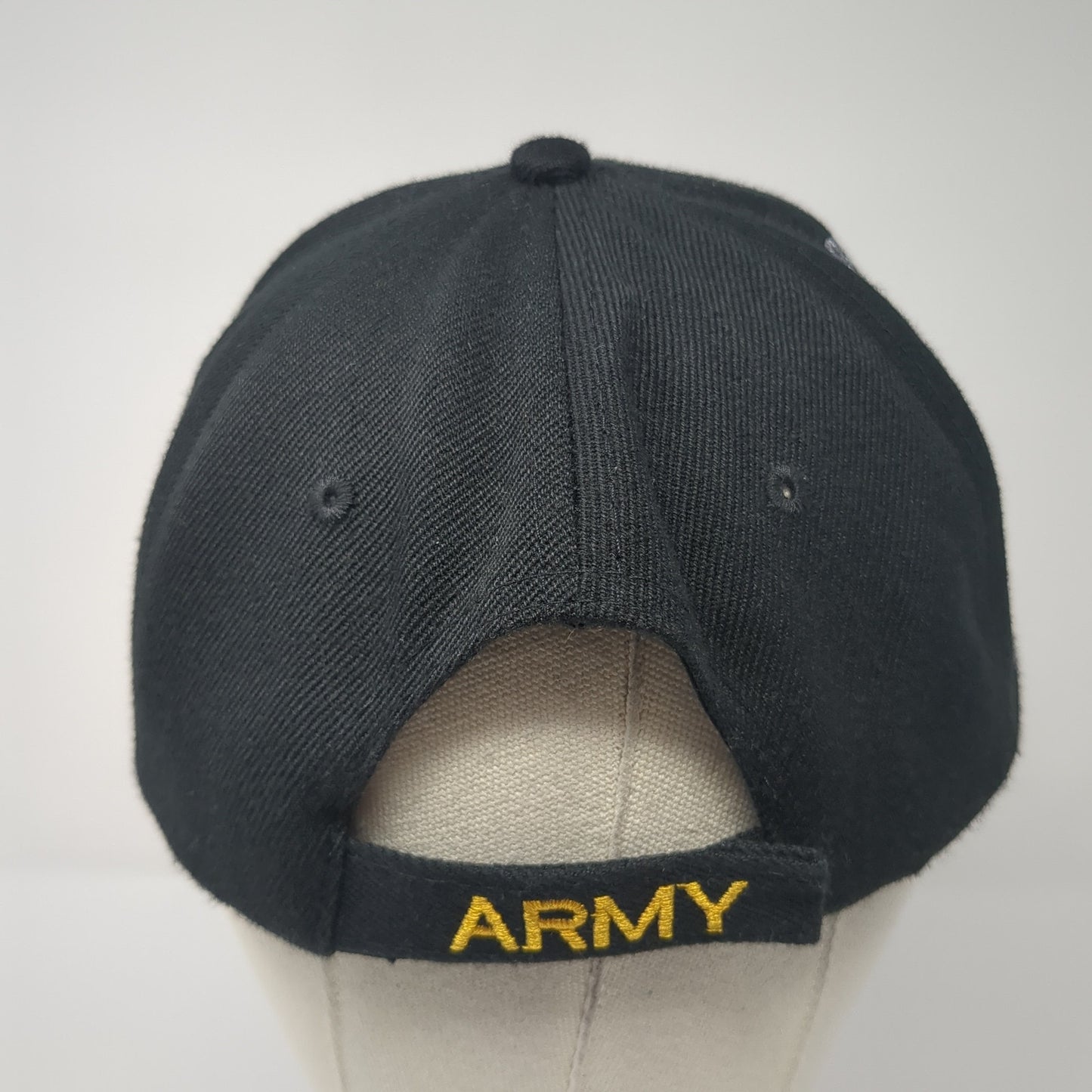 United States Army Strong Strapback Hat Black One Size Embroidered