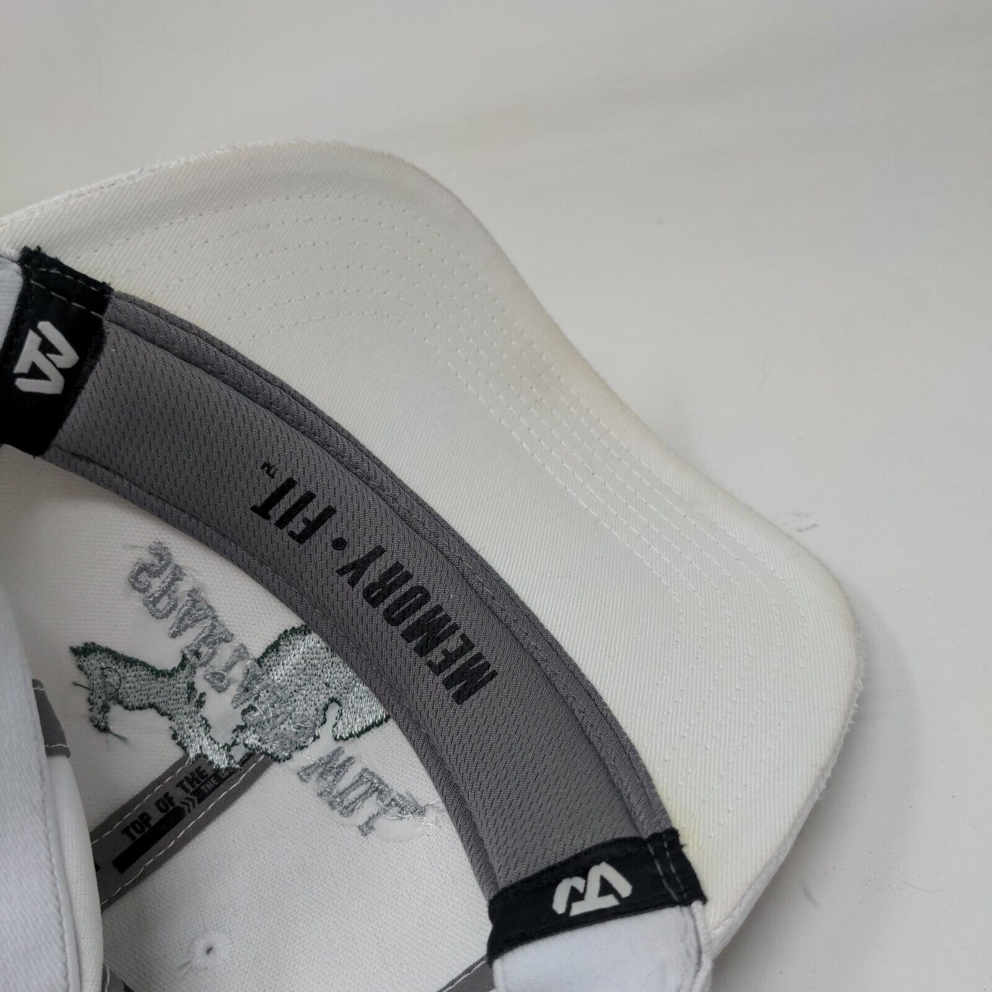 Spartans Will Fitted Hat White OSFA Embroidered Solid Top of the World