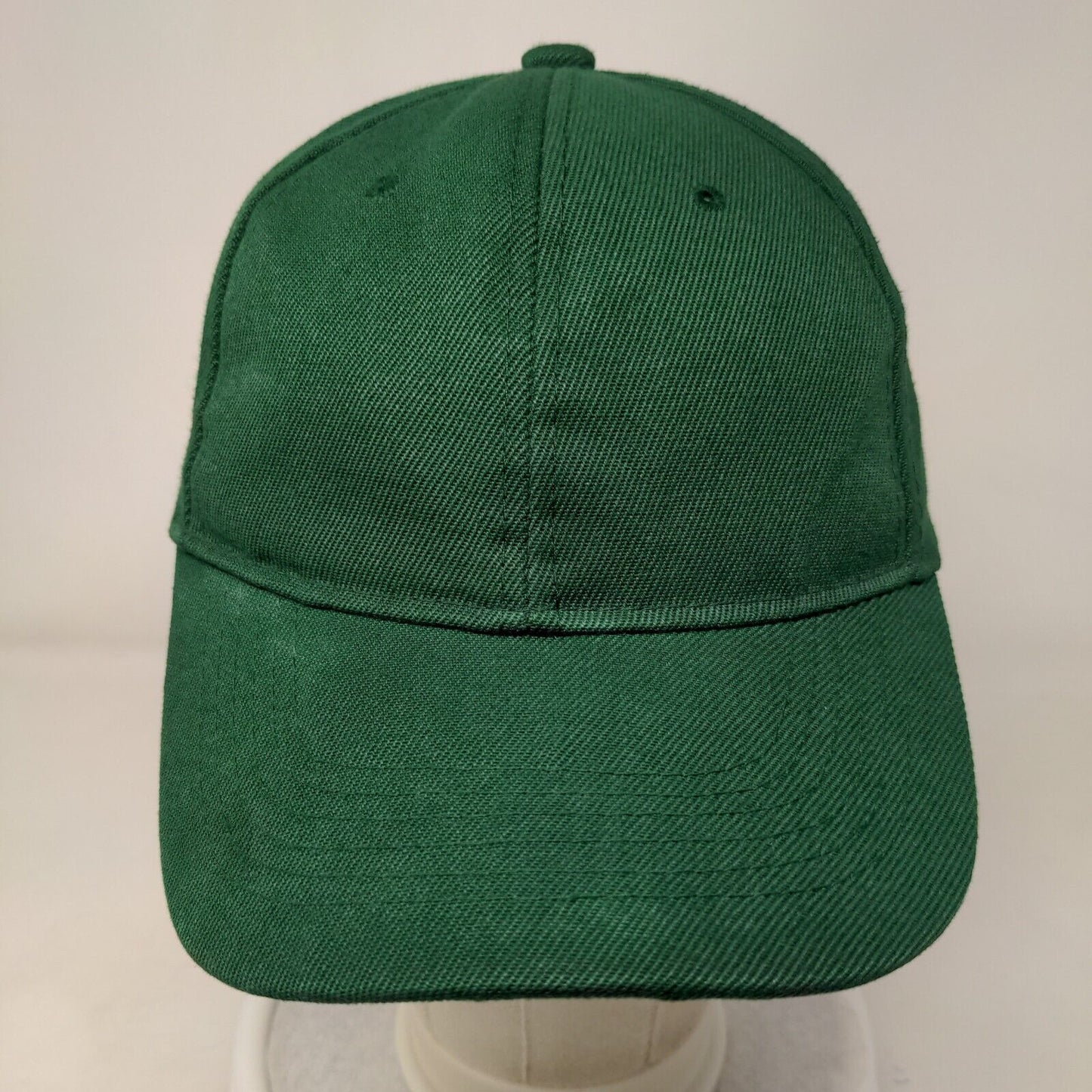 Unbranded Strapback Hat Green One Size Adjustable Vented Holes Blank Polyester
