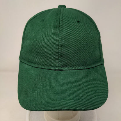 Unbranded Strapback Hat Green One Size Adjustable Vented Holes Blank Polyester