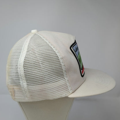 Crown Trucker Hat White OS Exxon LaBarge Project Oil Gas Wellfield Snapback