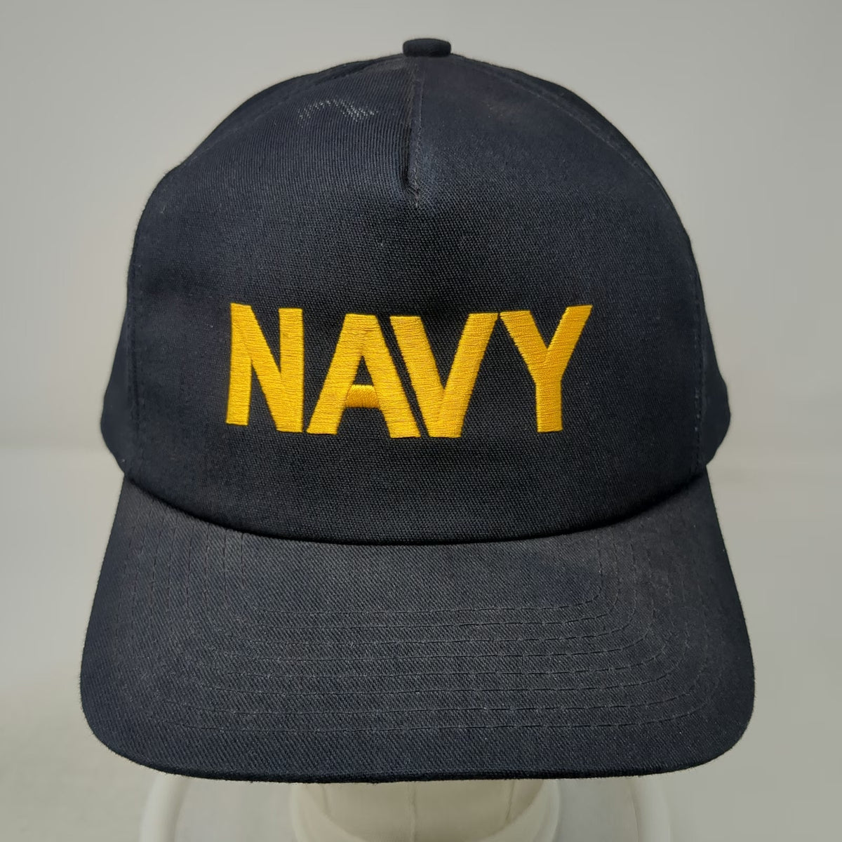 US Navy Snapback Blue OS Trucker Structured Made in USA Embroidered Hat