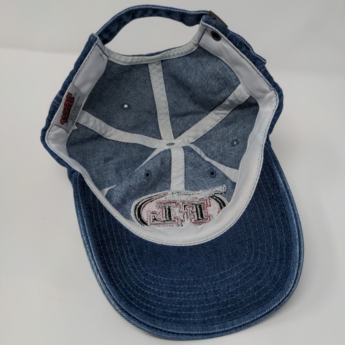FL Florida Slideback Hat Blue OSFA Adjustable Embroidered Denim Captain Travel