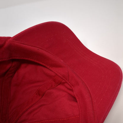 Unbranded Strapback Hat Red One Size Adjustable 6 Panel Blank Outdoor