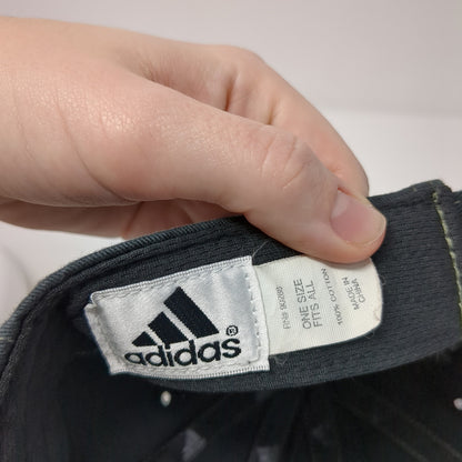 Adidas Slideback Hat Black Embroidered Logo 100% Cotton One Size Adjustable