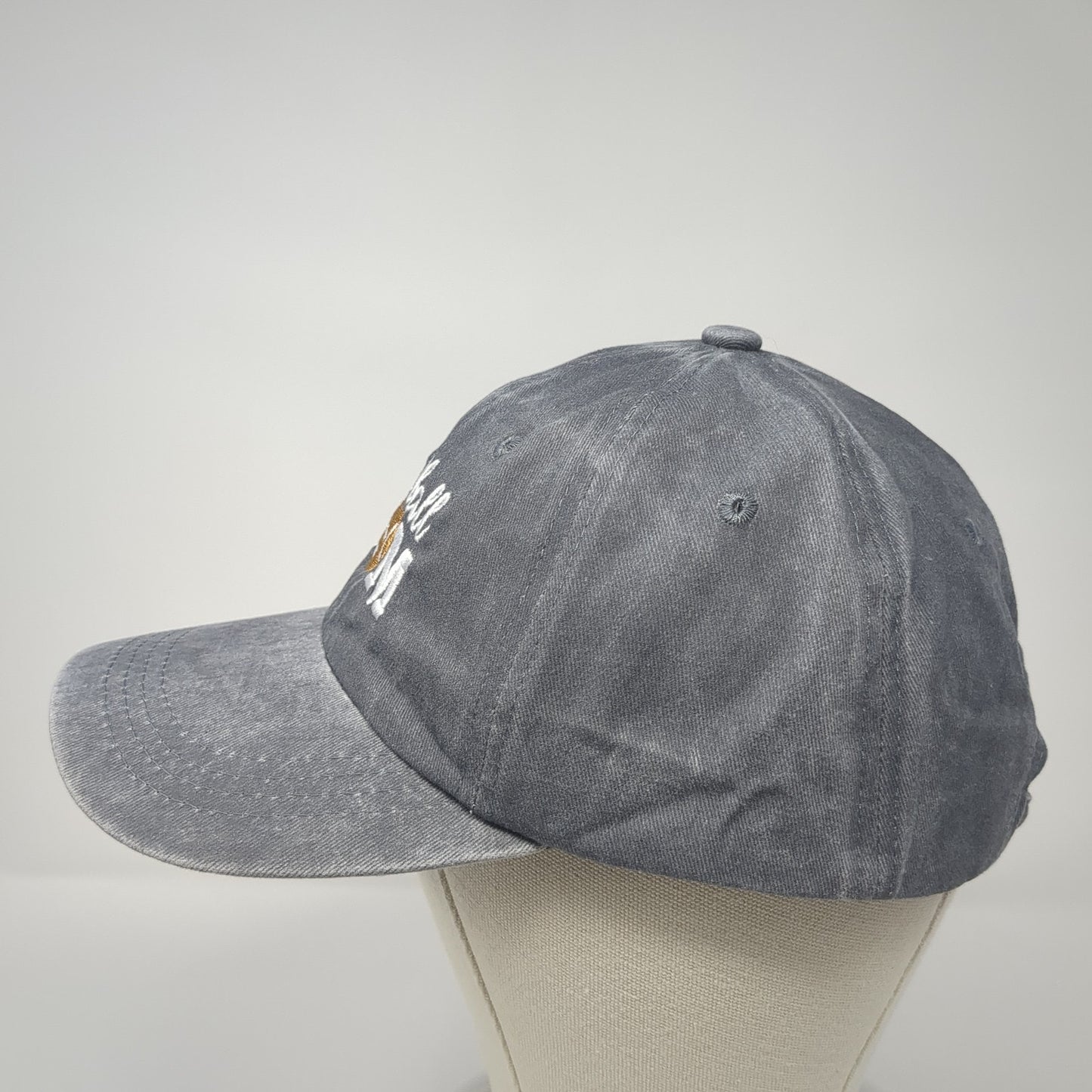Football Mom Slideback Baseball Cap Gray One Size Adjustable Embroidered