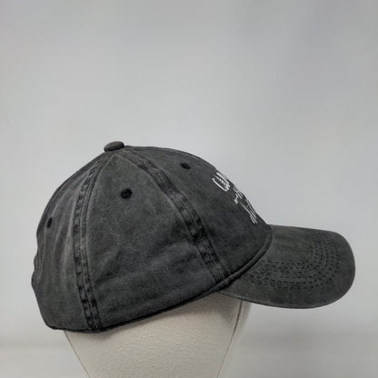 Camping Hair Don't Care Slideback Hat Gray One Size 6 Panel Adjustable