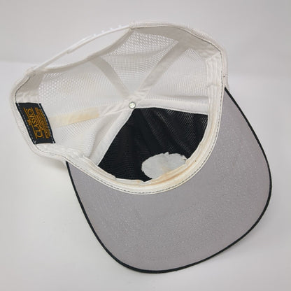 The Classics Yupoong Snapback Trucker Hat Black One Size Patch Mesh Back