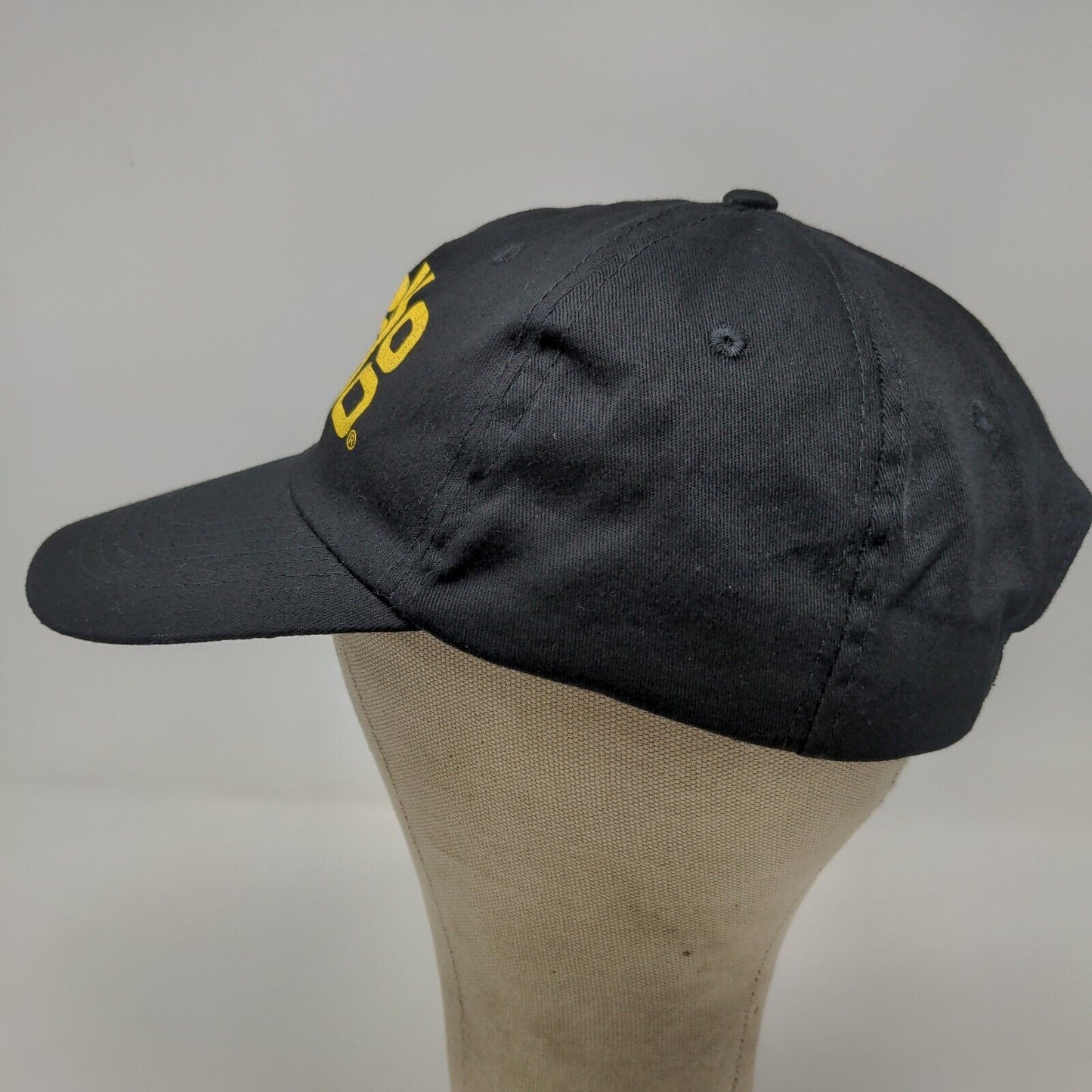 Hit Wear Men's Strapback Hat Black OSFA Graphic Mello Yello Logo Cotton