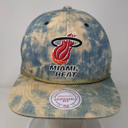 Mitchell & Ness Men's Snapback Hat Multicolor Embroidered Miami Heat Hardwood