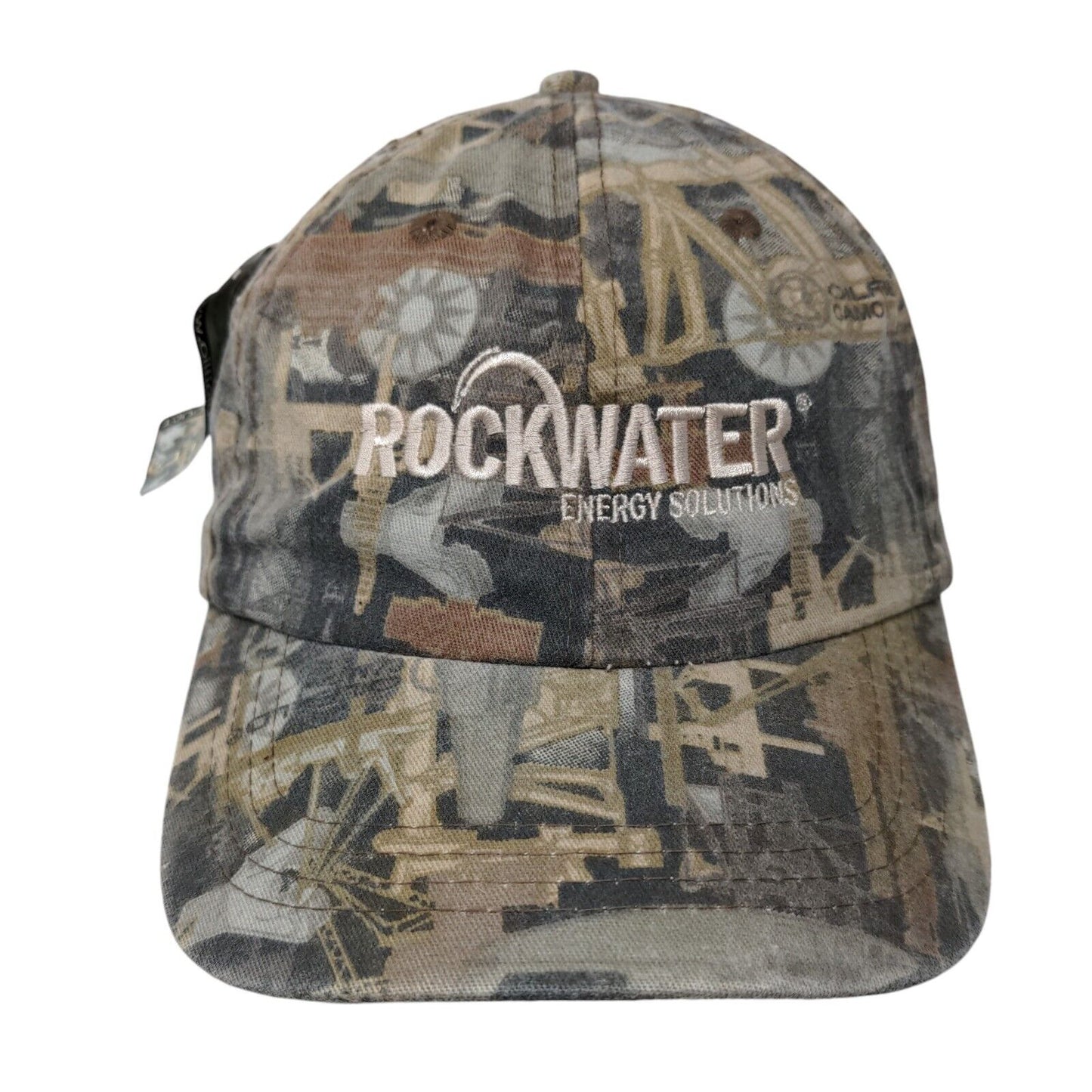 Rockwater Energy Solutions Strapback Hat Camouflage OSFA Embroidered Katl Cap