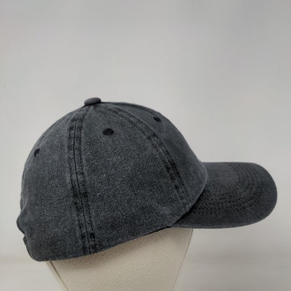 Unbranded Slideback Hat Gray One Size Adjustable Vented Holes 6 Panel Blank
