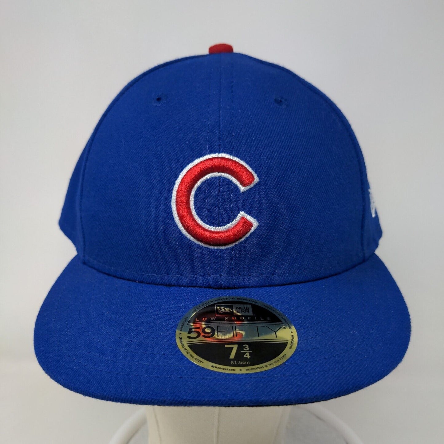 New Era Men's 59Fifty Fitted Hat Blue Size 7 3/4 Chicago Cubs Embroidered Logo