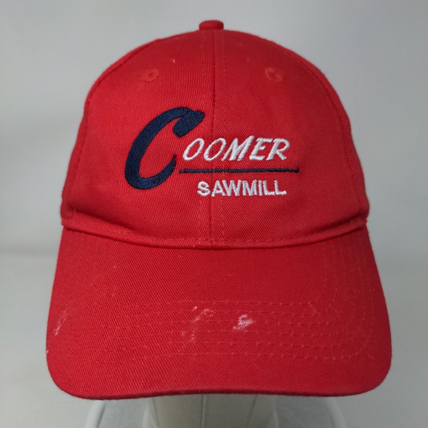 Coomer Sawmill Strapback Hat Red Youth Embroidered Port & Company