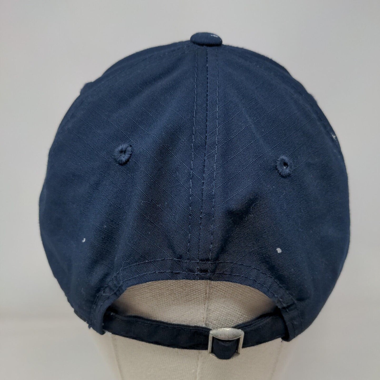 Unbranded Slideback Hat Blue OSFM Adjustable Vented Holes 6 Panel Blank