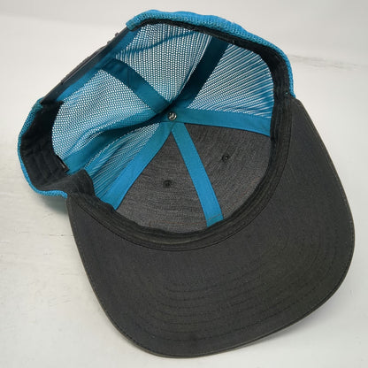 Richardson Trucker Hat Gray Blue One Size Mike's Archery Leather Patch Mesh