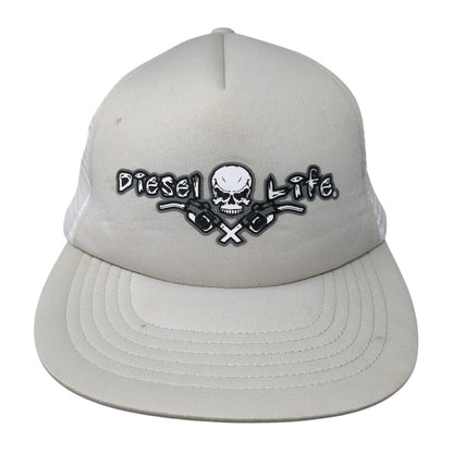 Diesel Life Snapback Trucker Hat Gray One Size Adjustable Mesh Back 6 Panel