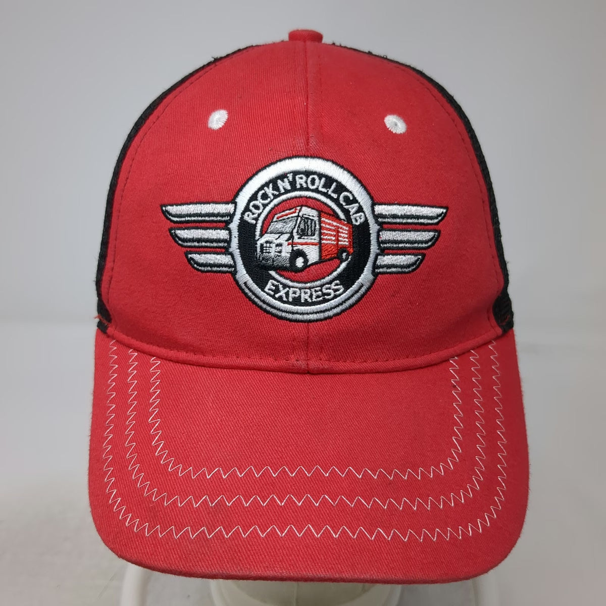Snap-on Baseball Cap Red One Size Rock N' Roll Cab Express Mesh Strapback Hat