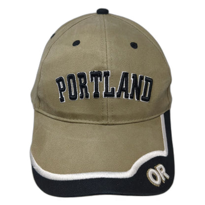Fahrenheit Portland Oregon Baseball Cap Brown Black White One Size Cotton Hat