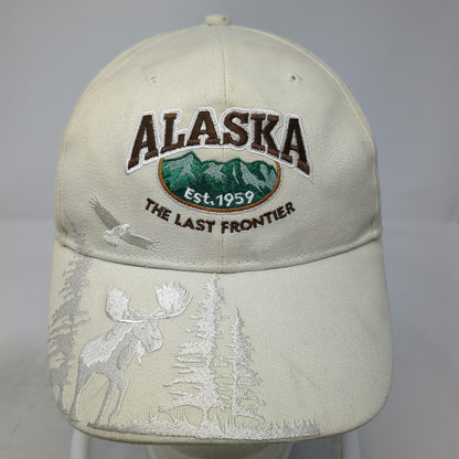 Arctic Circle Enterprises Alaska Baseball Cap Beige OSFM Moose Eagle Hat Pine