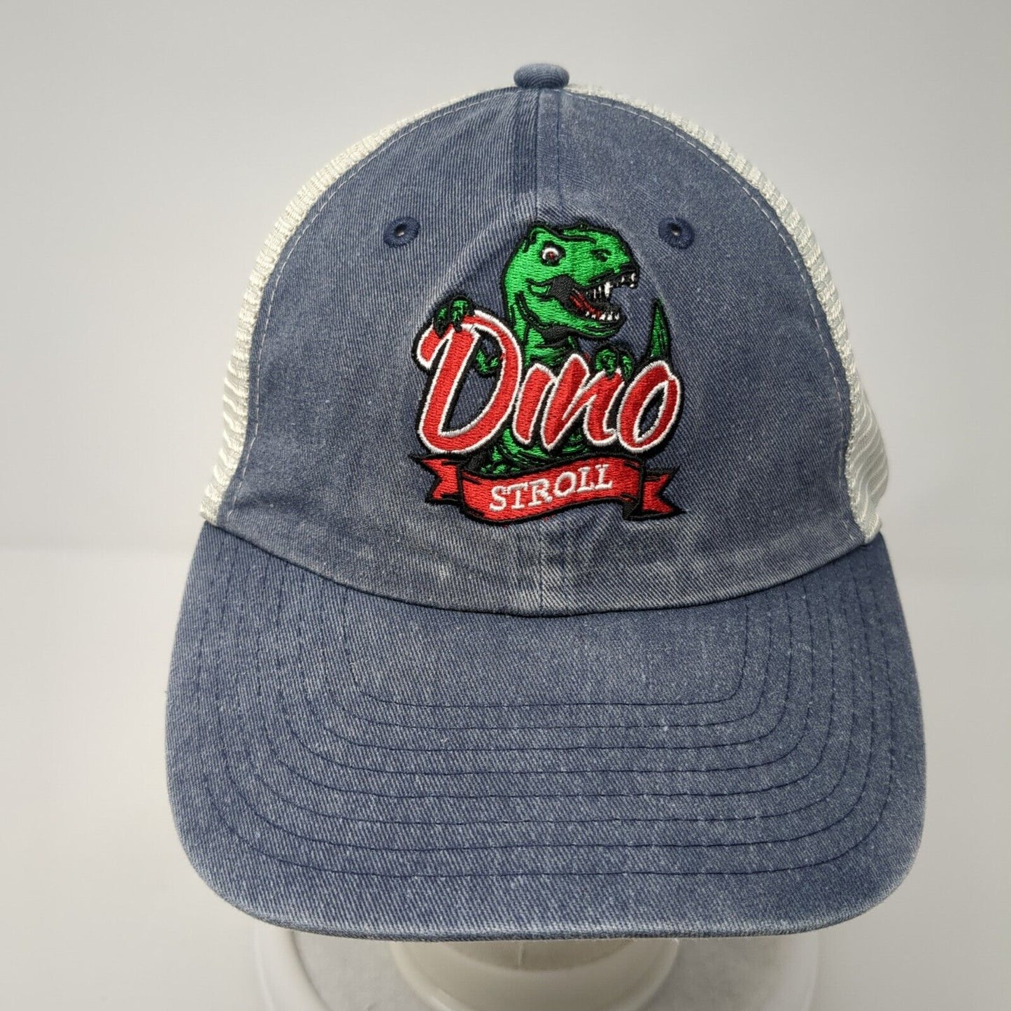 Dino Stroll Snapback Mesh Back Trucker Hat Blue One Size Sportsman
