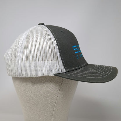 Direct Caps Trucker Hat Gray One Size SOLV Energy Mesh Back Snapback Stitching