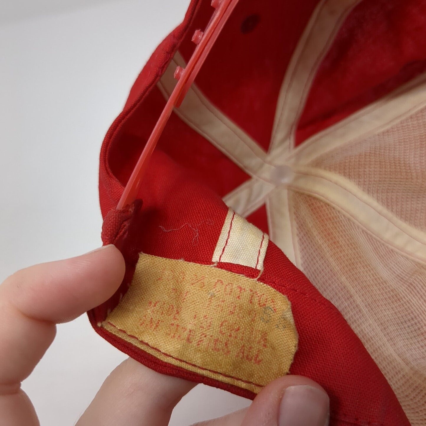 Unbranded Snapback Rope Hat Red One Size Adjustable Solid Patch Outdoor